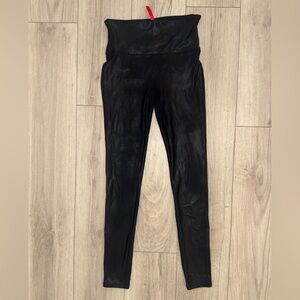 SPANX Black Faux Leather Leggings